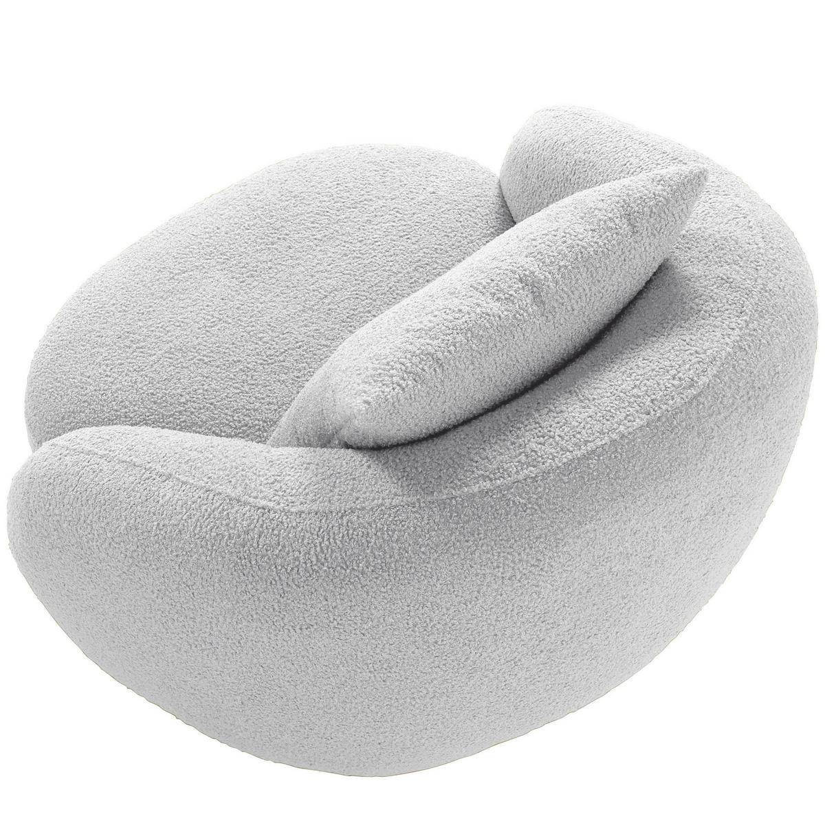 COCKTAILSESSEL Plüsch Hellgrau    - Hellgrau/Schwarz, LIFESTYLE, Textil/Metall (101/79/96cm) - Xora