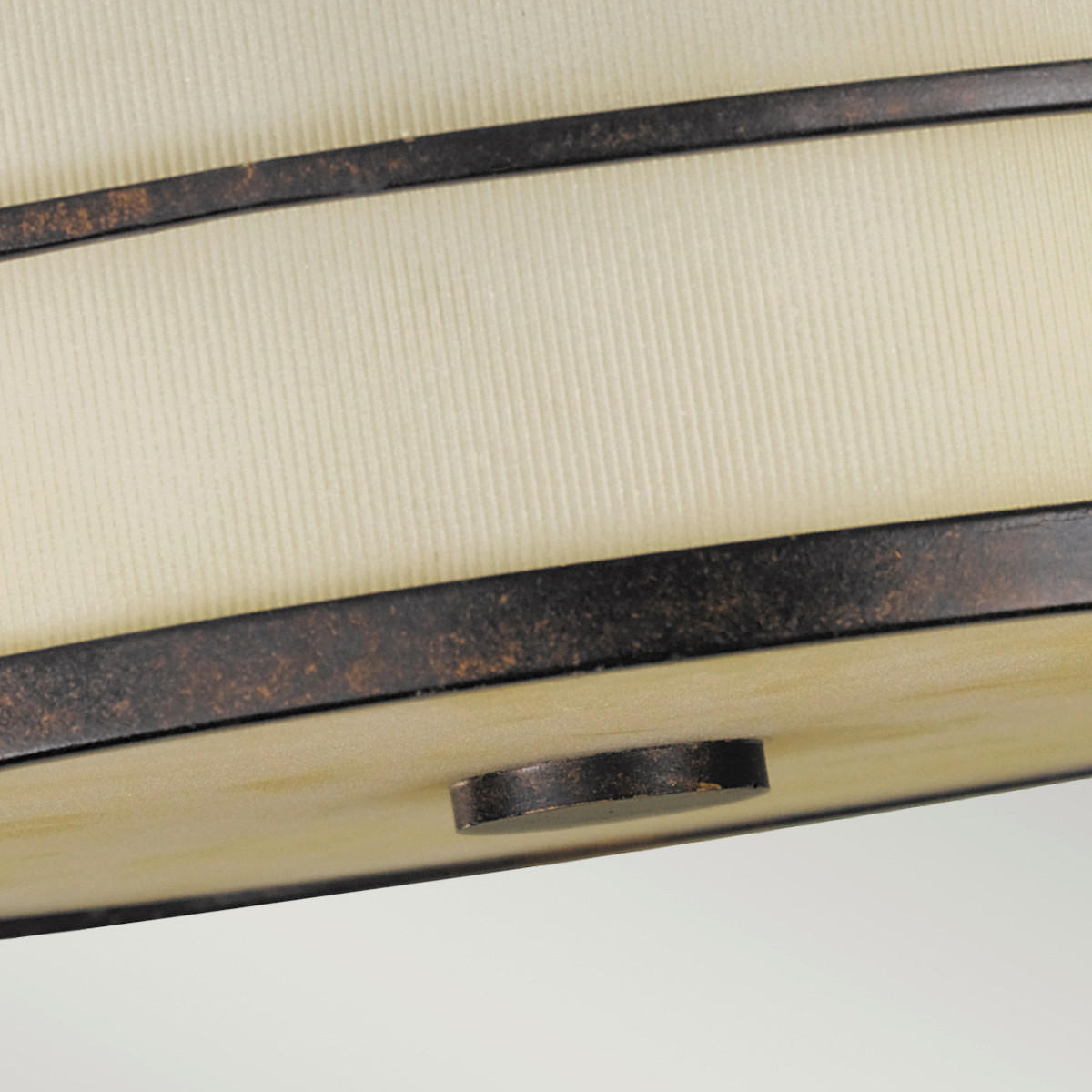 TAKLAMPA Fusion 34.3/22.9 cm  - bronsfärgad/mörkbrun, Romantik / Lanthus, metall (34.3/22.9cm) - Elstead Lighting