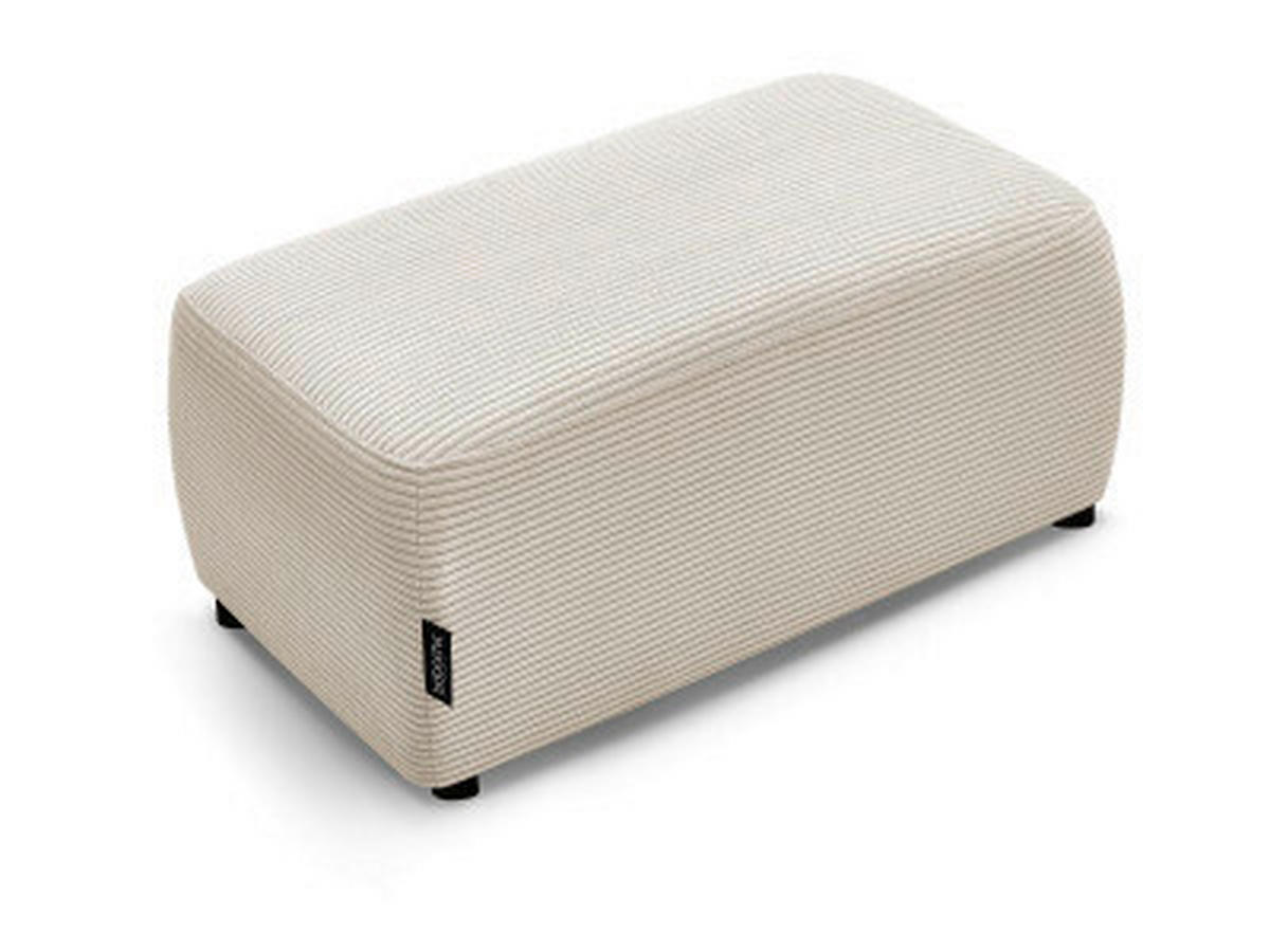 HOCKER ATILLA Cord Beige  - Beige/Schwarz, MODERN, Kunststoff/Textil (92/44/48cm)