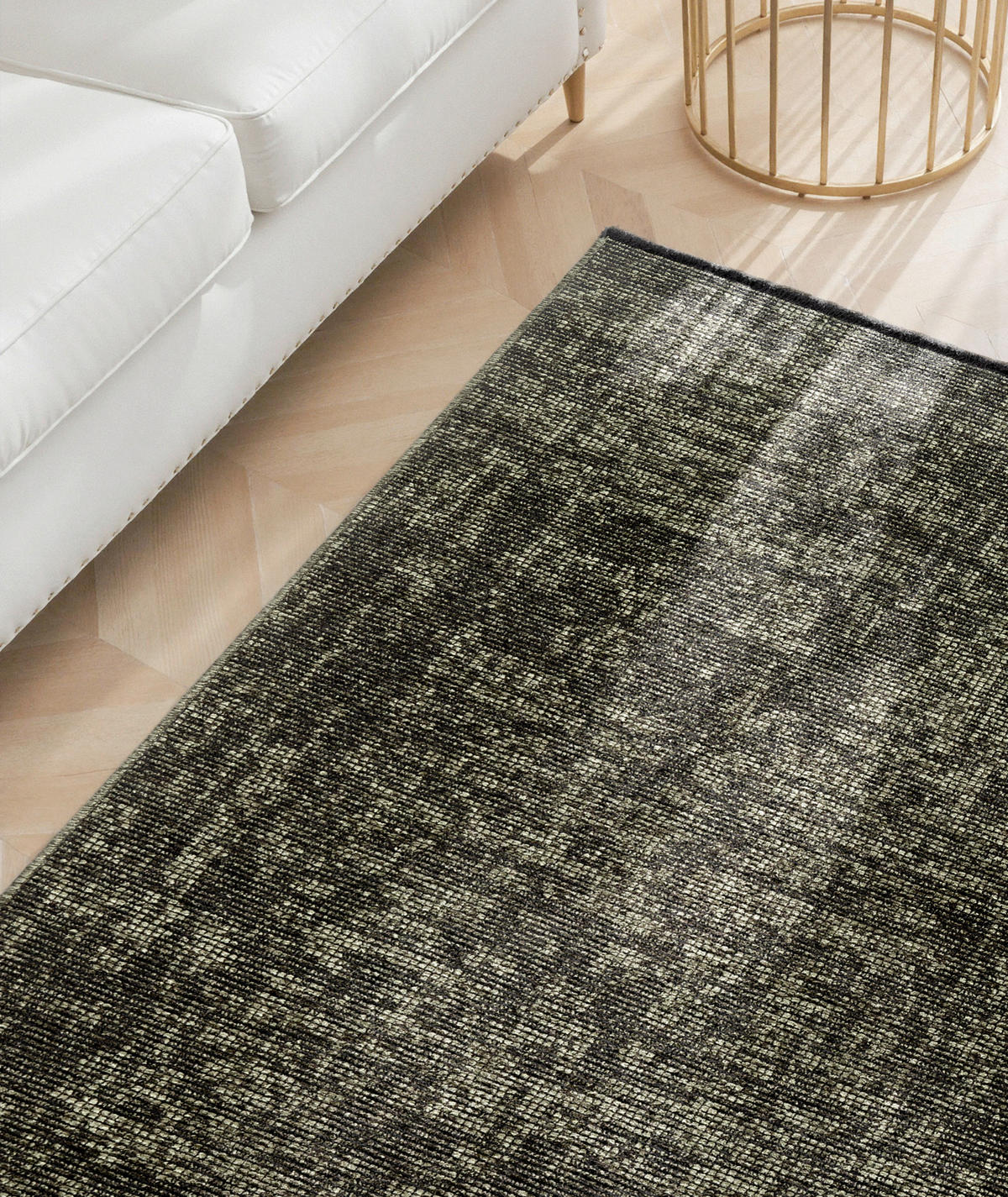 TEPPICH 80/150 cm Brilliance Grün  - Grün, KONVENTIONELL, Kunststoff/Textil (80/150cm) - Elle Decoration