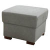 HOCKER in Textil Hellgrau  - Hellgrau/Braun, Design, Holz/Textil (51/43/51cm) - Livetastic