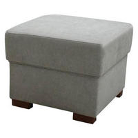 HOCKER in Textil Hellgrau  - Hellgrau/Braun, Design, Holz/Textil (51/43/51cm) - Livetastic