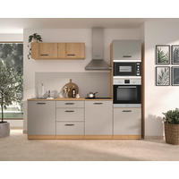 KÜCHENLEERBLOCK   in Beige, Beigebraun  - Beige/Beigebraun, Trend, Holzwerkstoff/Metall (240/211/60cm) - MID.YOU