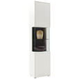 VITRINE Weiß  46,9/205,5/37,1 cm  - Schwarz/Weiß, Design, Glas/Keramik (46,9/205,5/37,1cm) - Dieter Knoll