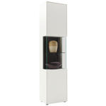 VITRINE Weiß  46,9/205,5/37,1 cm  - Schwarz/Weiß, Design, Glas/Keramik (46,9/205,5/37,1cm) - Dieter Knoll