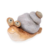 DEKOSCHNECKE - Beigebraun/Hellgrau, Basics, Keramik (18/9,5/12cm)