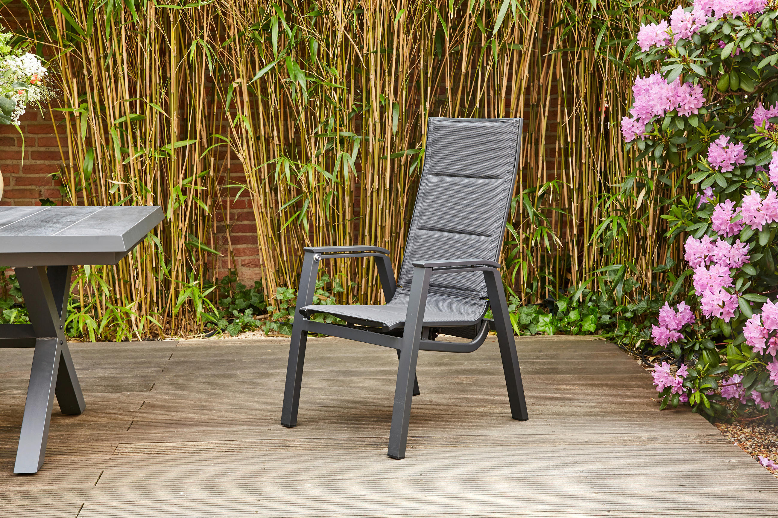 GARTEN-RELAXSESSEL 73/110/59 cm  - Anthrazit, Basics, Kunststoff/Metall (73/110/59cm) - Siena Garden
