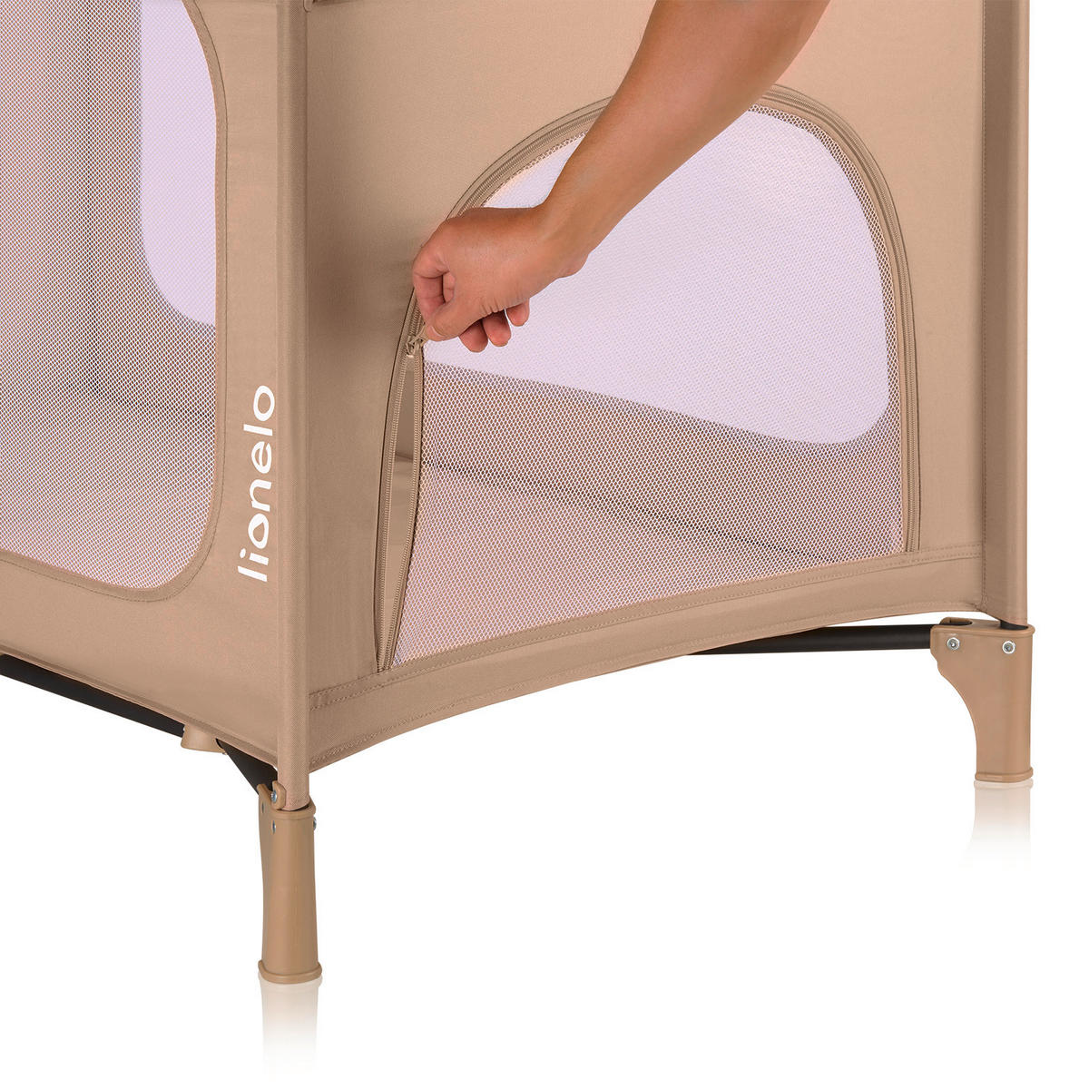 REISEBETT Jasmin Easy Fold Beige  - Beige, Basics, Kunststoff (123/67/74.9cm) - Lionelo