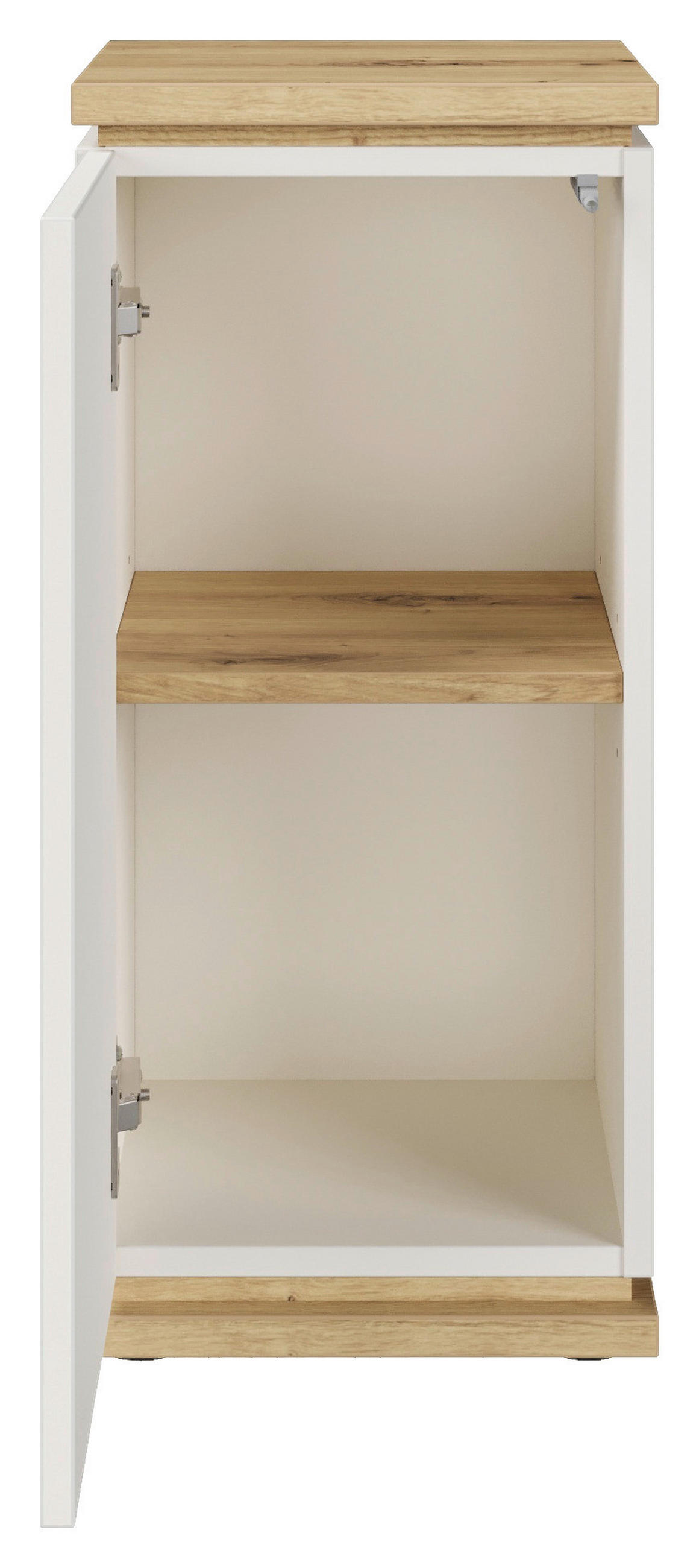 BLUMENSTÄNDER Holzwerkstoff  - Weiß/Eiche Artisan, KONVENTIONELL, Holzwerkstoff (30/66/30cm) - Xora