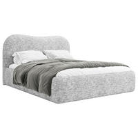 POLSTERBETT gepolstertes Kopfteil, Lattenrost 140/200 cm  in Grau  - Grau, MODERN, Holz/Kunststoff (140/200cm) - MID.YOU