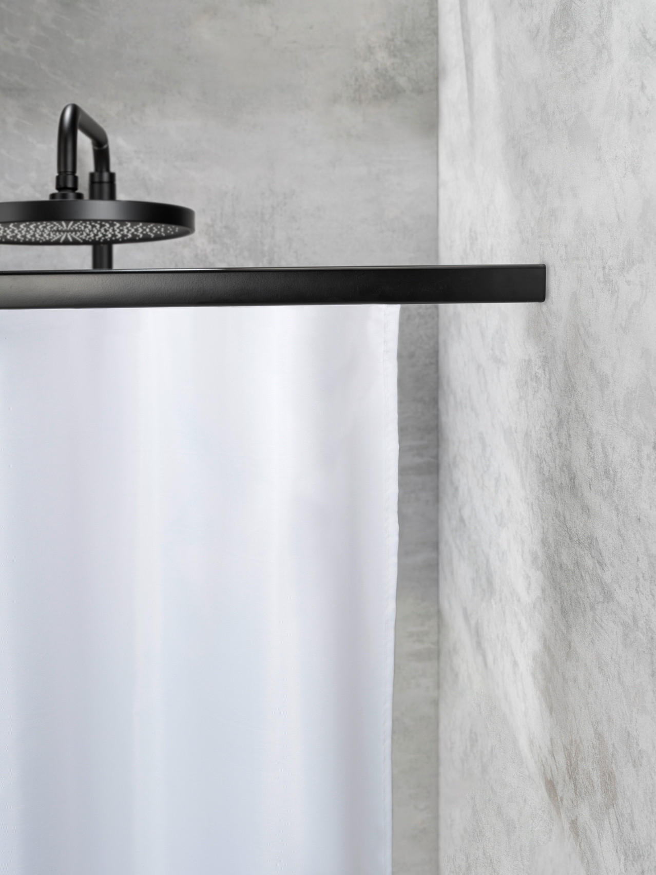 DUSCHSTANGE - Schwarz, KONVENTIONELL, Metall (2/125-210cm) - Schöner Wohnen