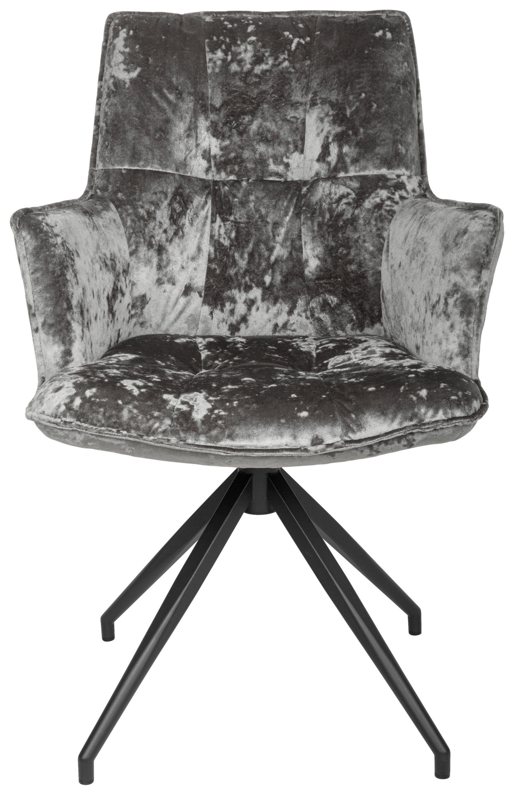 SCAUN CU BRAțE in antracit, negru  - antracit/negru, Design, metal/textil (59/89,5/63cm) - Novel