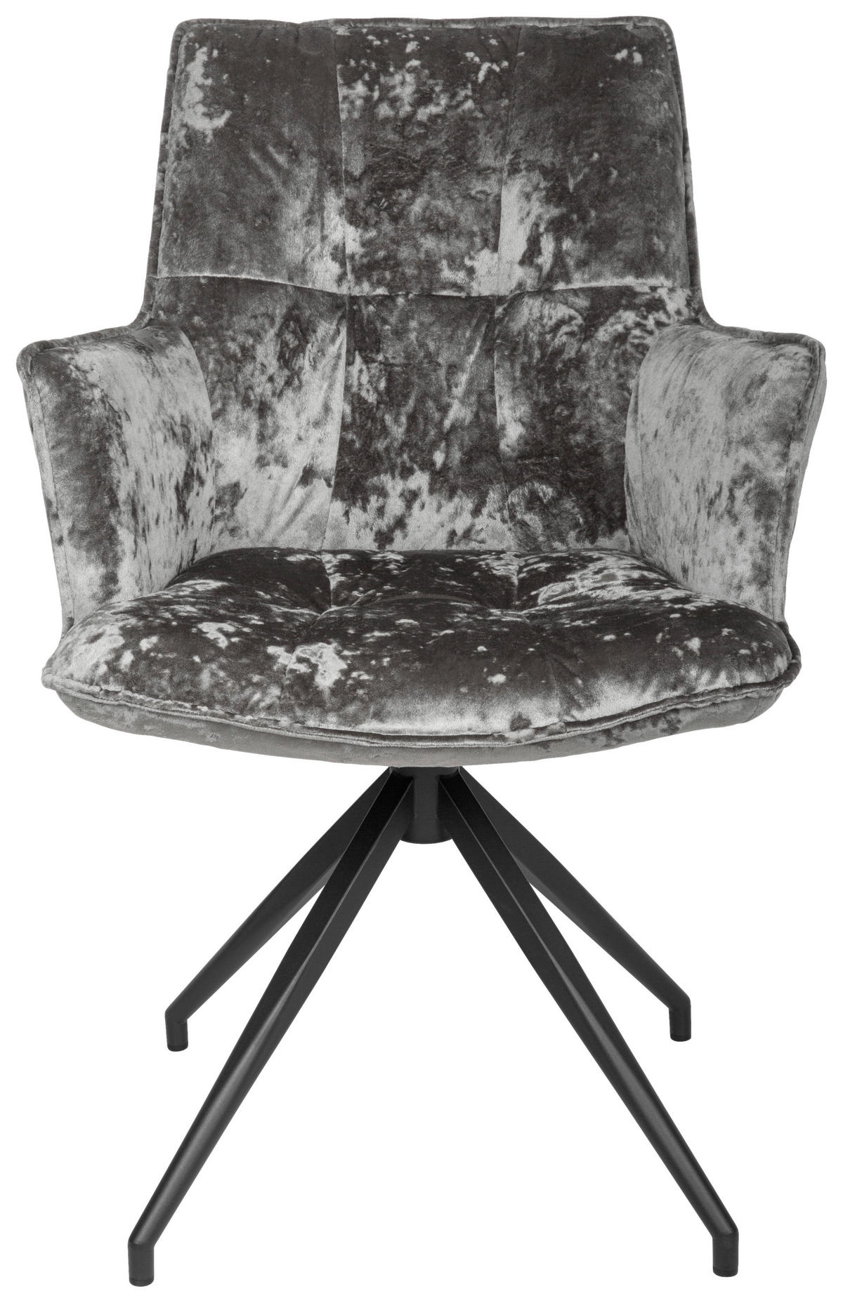 STOLIČKA S PODRÚČKAMI, železo, zamat, antracitová, čierna - čierna/antracitová, Design, kov/textil (59/89,5/63cm) - Novel