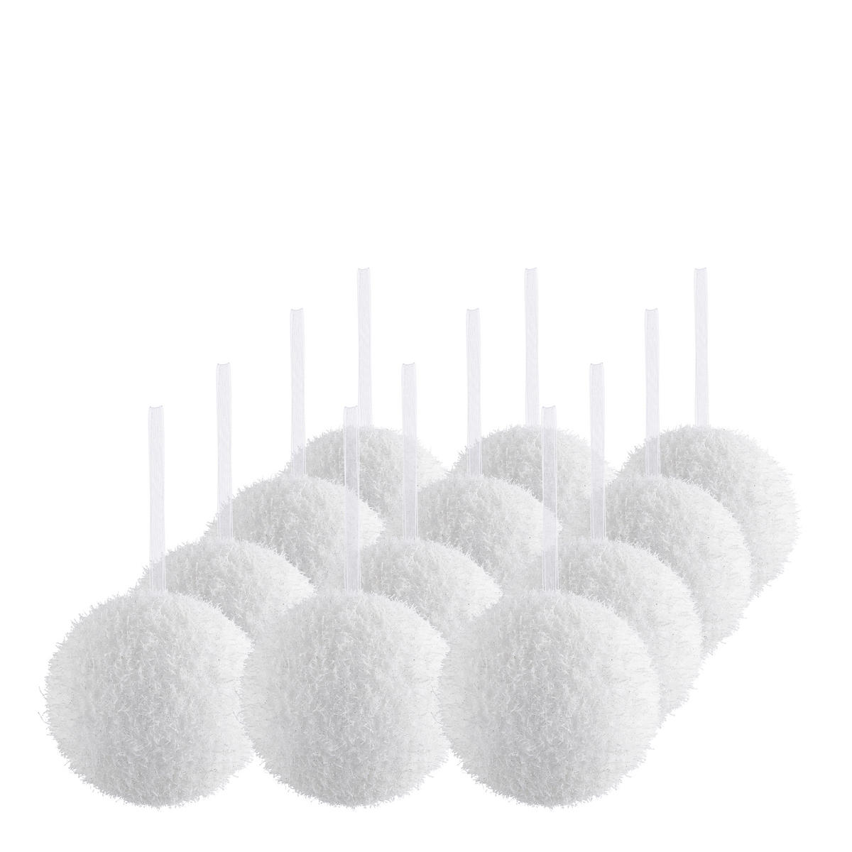 CHRISTBAUMKUGEL 8 cm  - Weiß, LIFESTYLE, Kunststoff (8cm)
