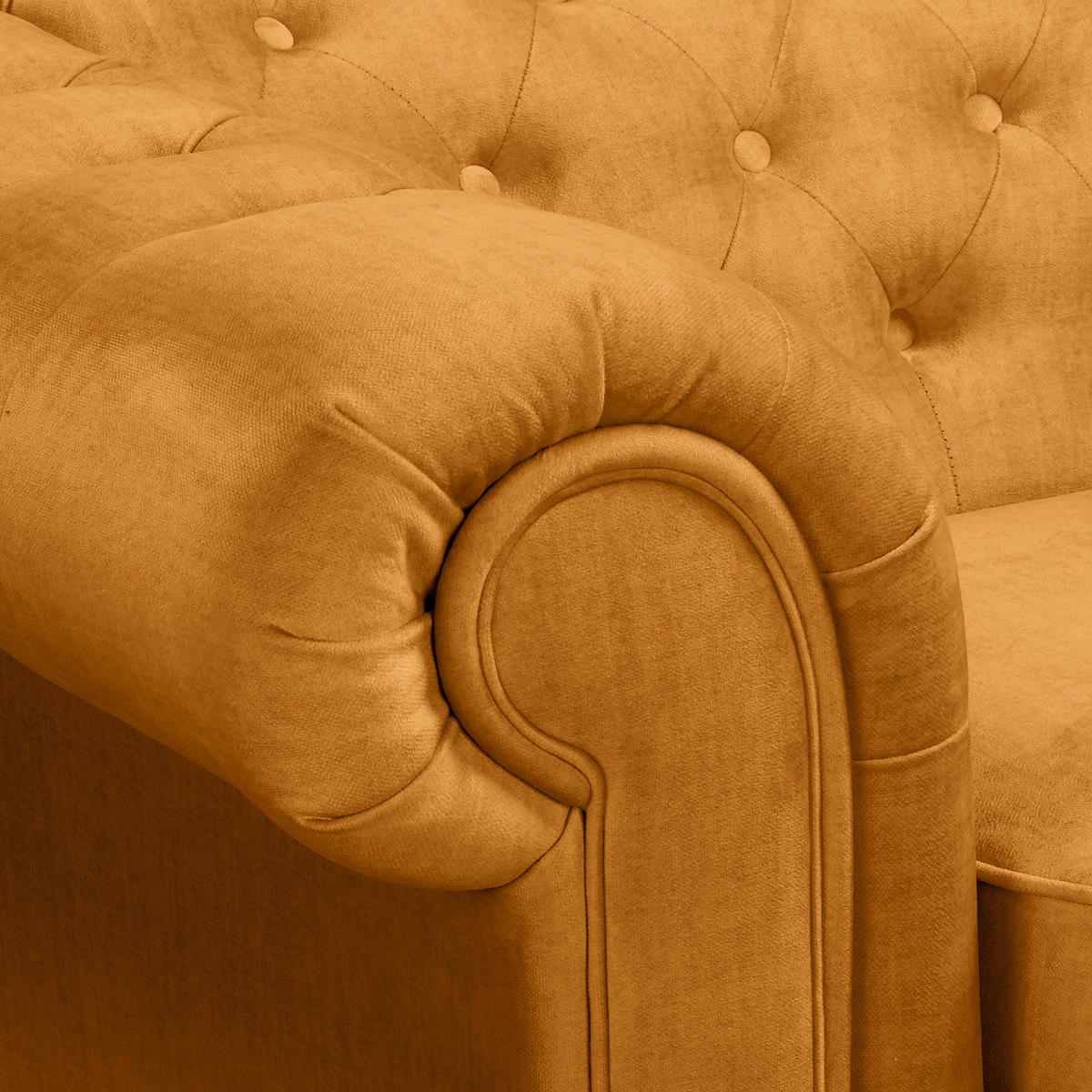 ECKSOFA Laura Bernsteinfarben Mikrofaser  - Bernsteinfarben/Braun, Design, Holz/Textil (284/182cm) - P & B