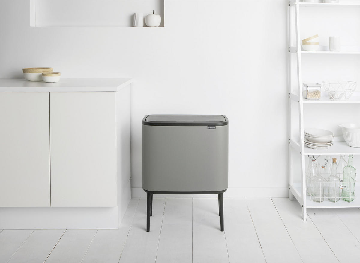 KOŠ ZA SMETI - siva, Basics, umetna masa (54/68/31.5cm) - Brabantia