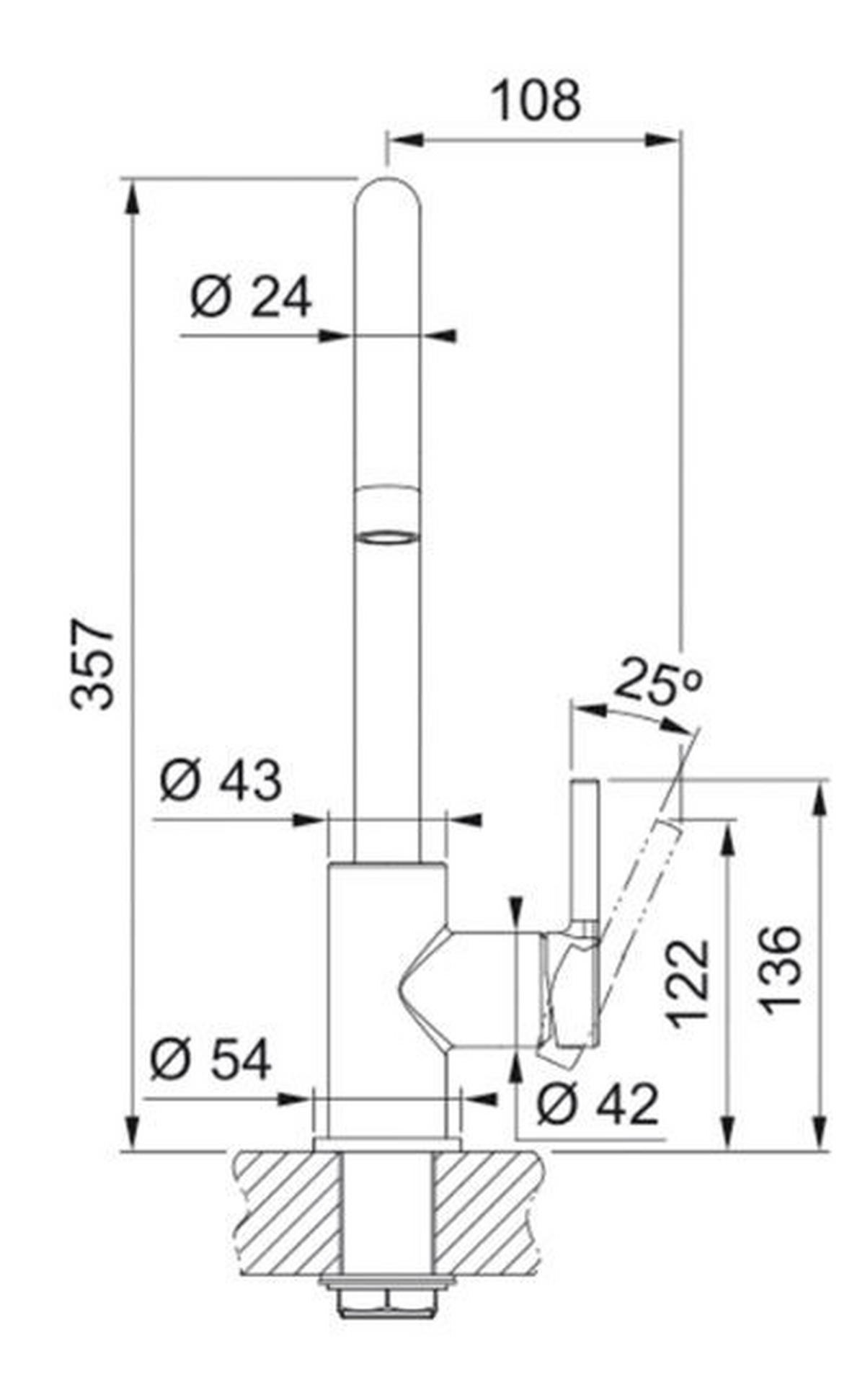 KONYHAI CSAPTELEP  - Basics, fém - Franke