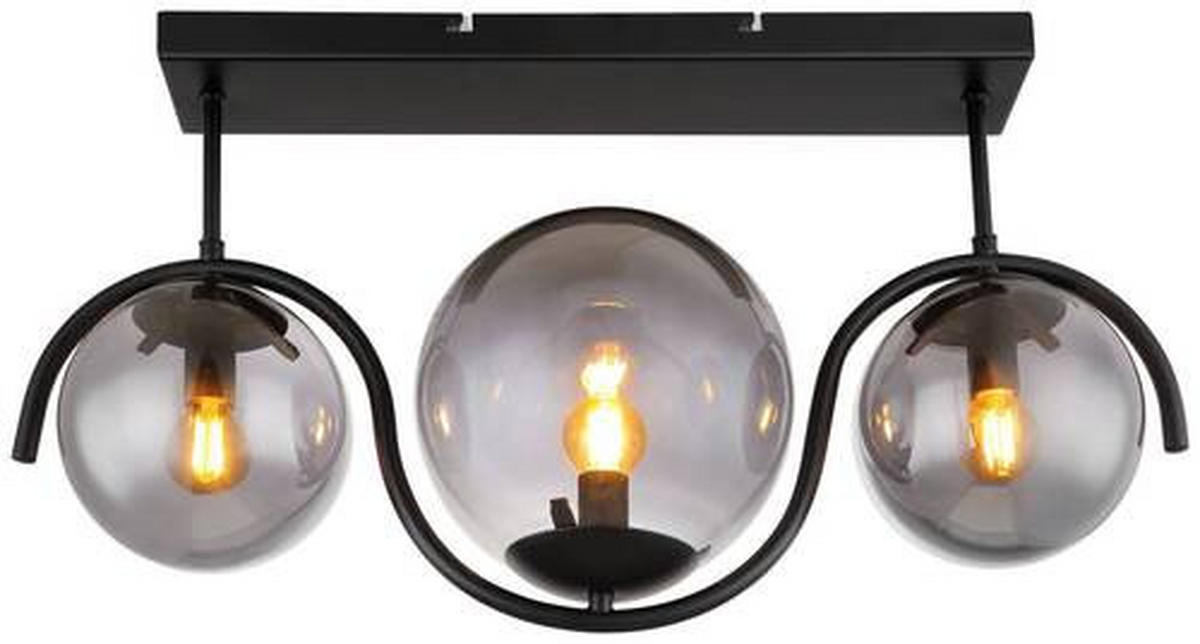 TAKLAMPA 60/20/33 cm  - svart, Basics, metall/glas (60/20/33cm) - Globo