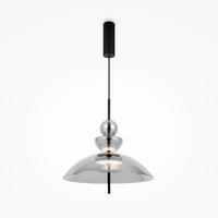 PENDELLEUCHTE 40/68 cm    - Schwarz, Modern, Glas/Metall (40/68cm) - MAYTONI