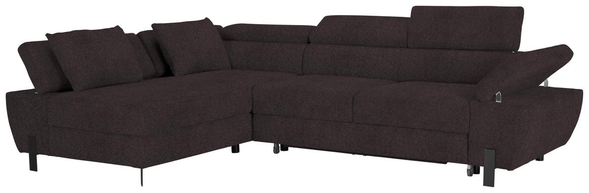 HÖRNSOFFA i vävt tyg grafitfärgad  - grafitfärgad/svart, Modern, metall/textil (93/90/277cm) - MID.YOU