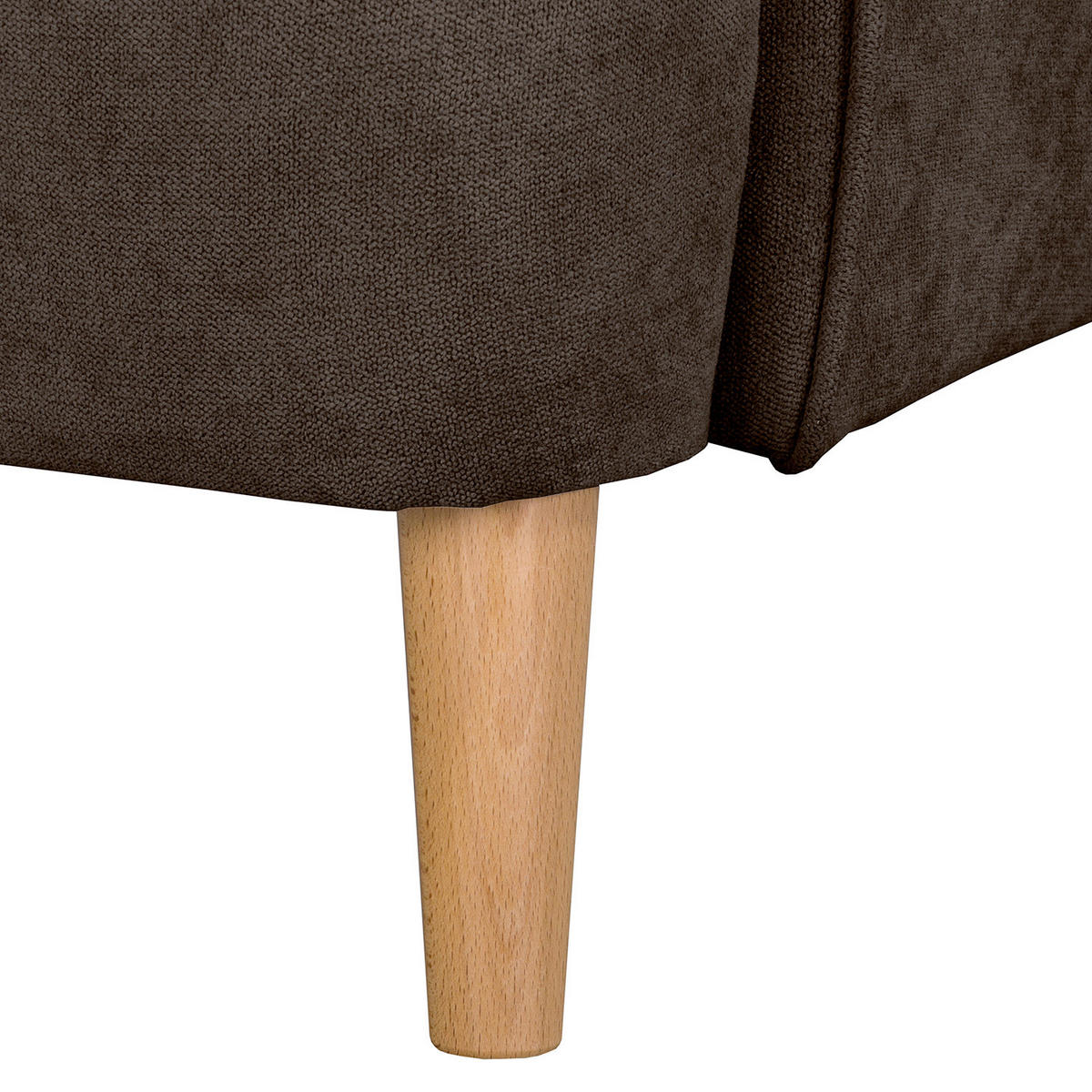 OHRENSESSEL in Mikrofaser Graubraun  - Graubraun/Naturfarben, Design, Holz/Textil (87/105/90cm) - Livetastic