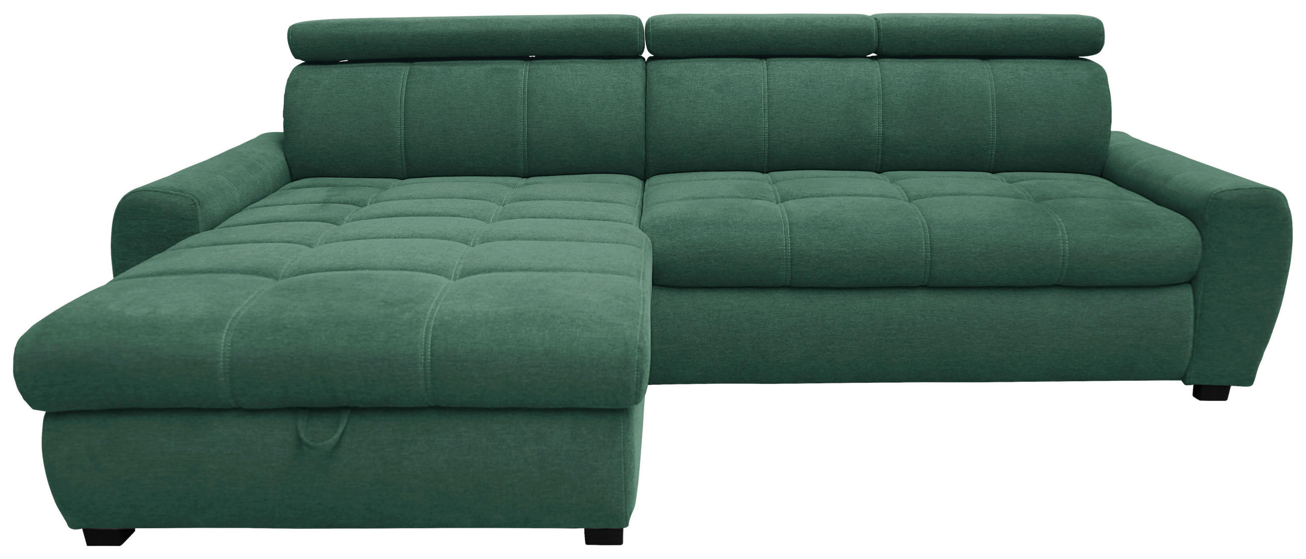 ECKSOFA inkl.Funktionen Türkis Webstoff  - Türkis/Schwarz, LIFESTYLE, Kunststoff/Textil (173/276cm) - Stylife