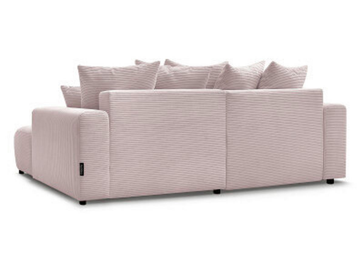 ECKSOFA Ottomane rechts  ATILLA Lila Cord  - Lila/Schwarz, MODERN, Kunststoff/Textil (244/149cm)