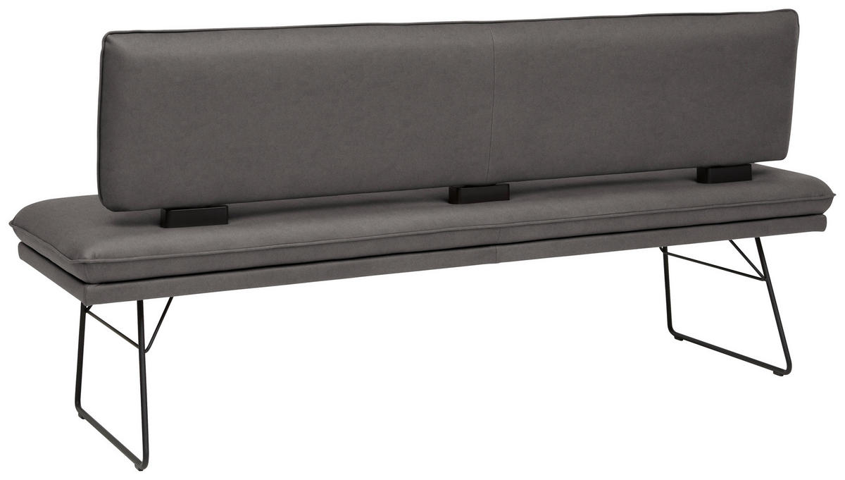 SITZBANK - Anthrazit/Schwarz, Design, Textil/Metall (195/91/65cm) - Dieter Knoll