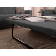 3-SITZER-SOFA  in Flachgewebe Dunkelgrau  - Chromfarben/Dunkelgrau, Design, Textil/Metall (195/83/85cm) - Xora