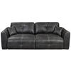 SCHLAFSOFA  mit Lederlook Anthrazit  - Chromfarben/Hellbraun, MODERN, Kunststoff/Textil (245/85/115cm) - Livetastic