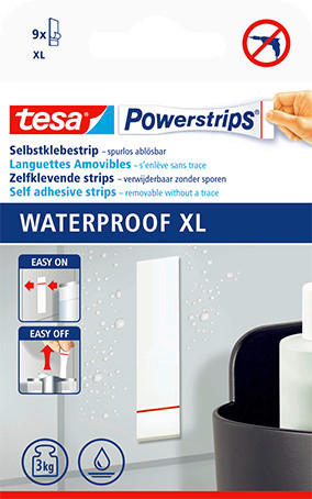 MONTAGEKLEBER POWERSTRIPS  - Basics, Kunststoff (2/8cm) - Tesa