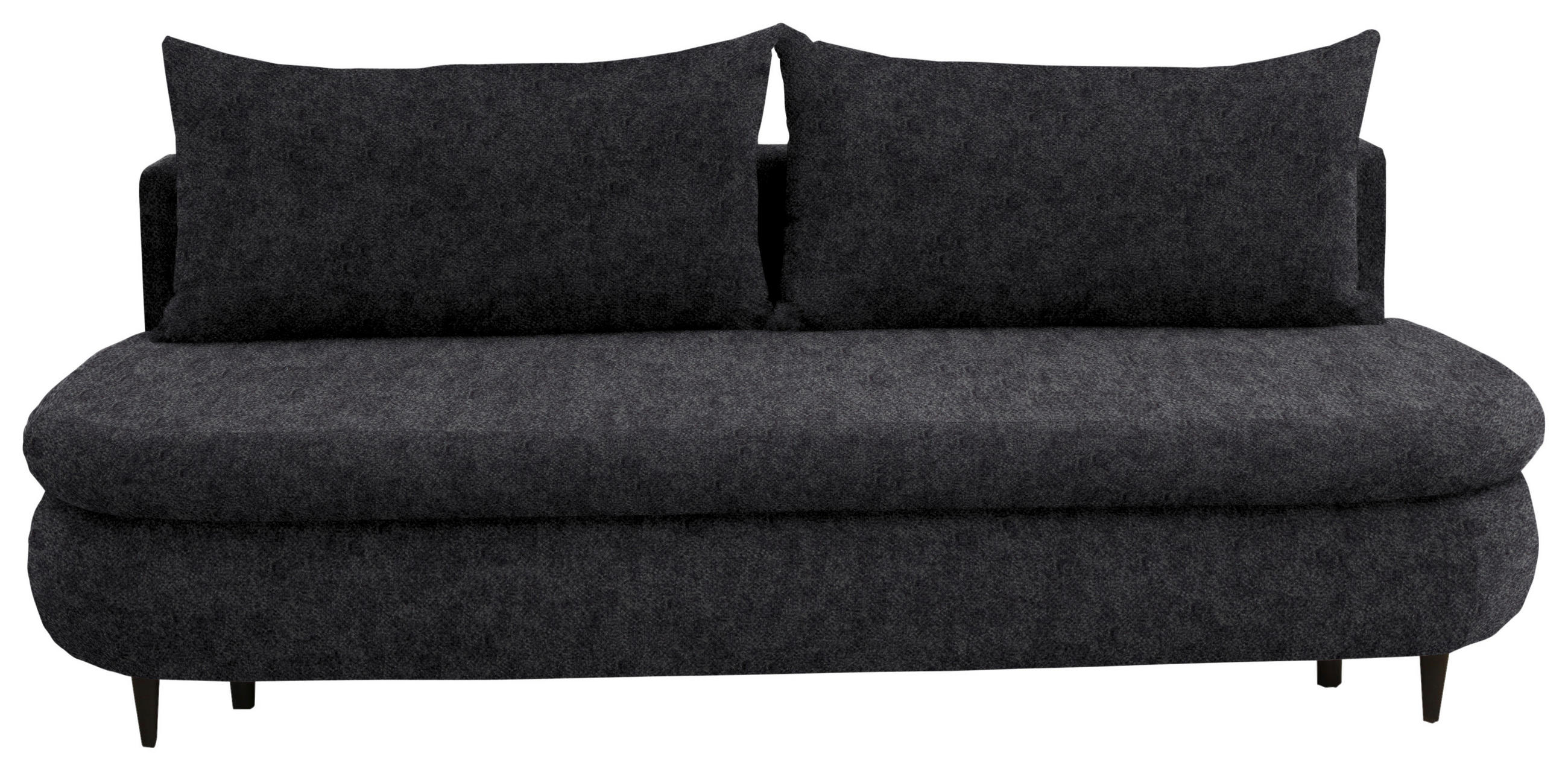 SCHLAFSOFA in Velours Dunkelgrau  - Dunkelgrau/Schwarz, Design, Holz/Textil (213/89/105cm) - Novel