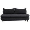 SCHLAFSOFA in Velours Dunkelgrau  - Dunkelgrau/Schwarz, Design, Holz/Textil (213/89/105cm) - Novel