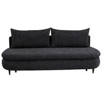 SCHLAFSOFA in Velours Dunkelgrau  - Dunkelgrau/Schwarz, Design, Holz/Textil (213/89/105cm) - Novel