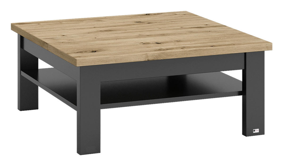 COUCHTISCH 90/90/40 cm rechteckig Graphitfarben, Eiche Artisan  - Graphitfarben/Eiche Artisan, Design, Holzwerkstoff (90/90/40cm) - SetOne by Musterring