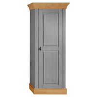 SCHRANK - Laugenfarbig/Grau, ROMANTIK / LANDHAUS, Holz/Metall (65/163/45cm) - Boxxx