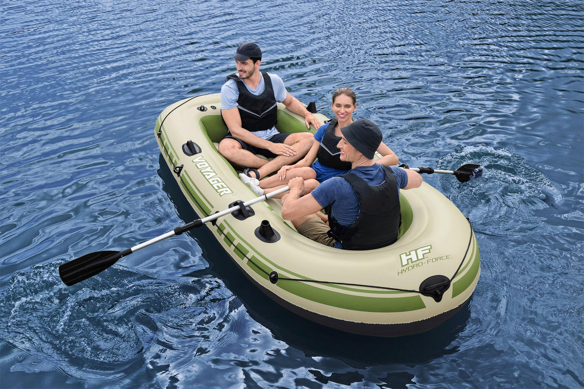 SCHLAUCHBOOT VOYAGER X3  - Beige/Olivgrün, KONVENTIONELL, Kunststoff/Metall (294/137/39cm) - Bestway