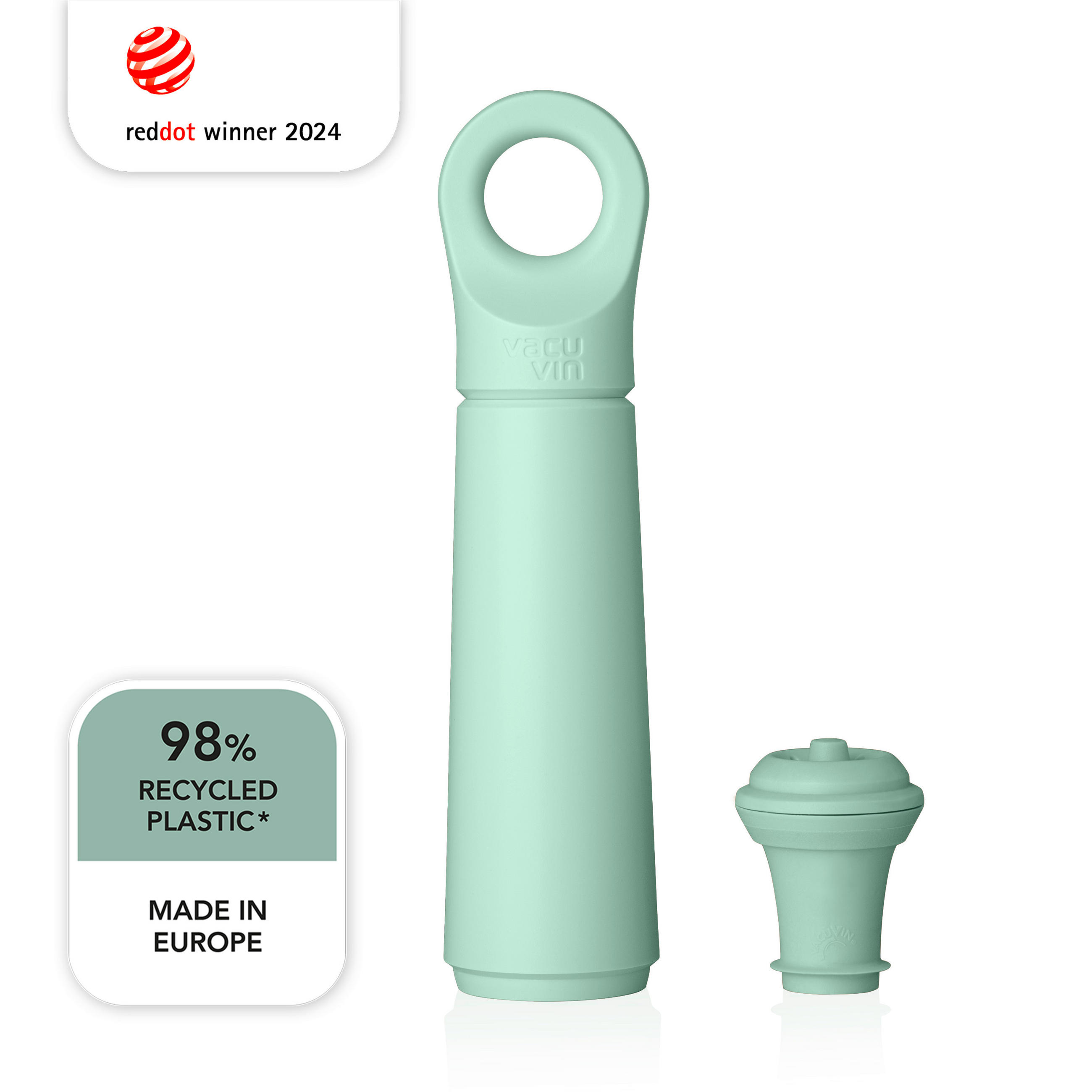 PUMPA ZA VINO    - boje kadulje, Basics, plastika (21,9/6,6/3,9cm) - Vacu Vin