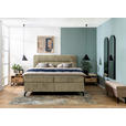 BOXSPRINGBETT 180/200 cm,  in Cappuccino, Topper, H2 + H2 = mittel  - Schwarz/Cappuccino, Design, Textil/Metall (180/200cm) - Esposa