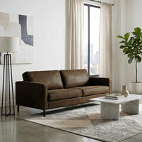 TROSJED tekstil, koža  tamno smeđa    - tamno smeđa/crna, Design, koža/tekstil (188/85/92cm) - Livetastic