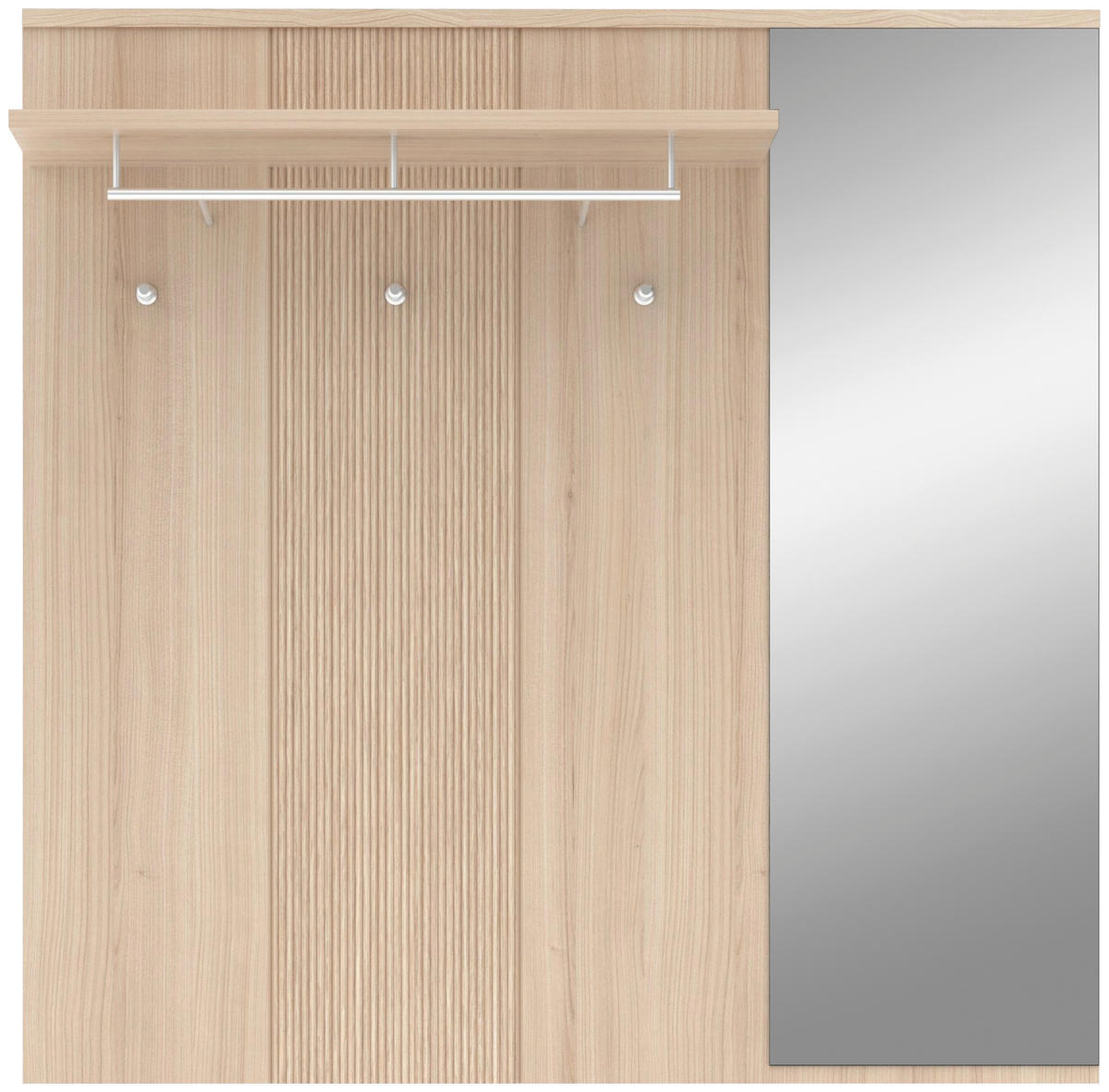 GARDEROBE 5-teilig  in 225/199/38 cm  - Kaschmir/Eichefarben, Design, Holzwerkstoff (225/199/38cm) - Stylife