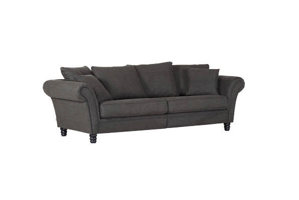 MEGA SOFFA i flatväv mörkgrå, mörkgrön  - mörkgrå/grön, Design, trä/textil (270/80/53/110cm)