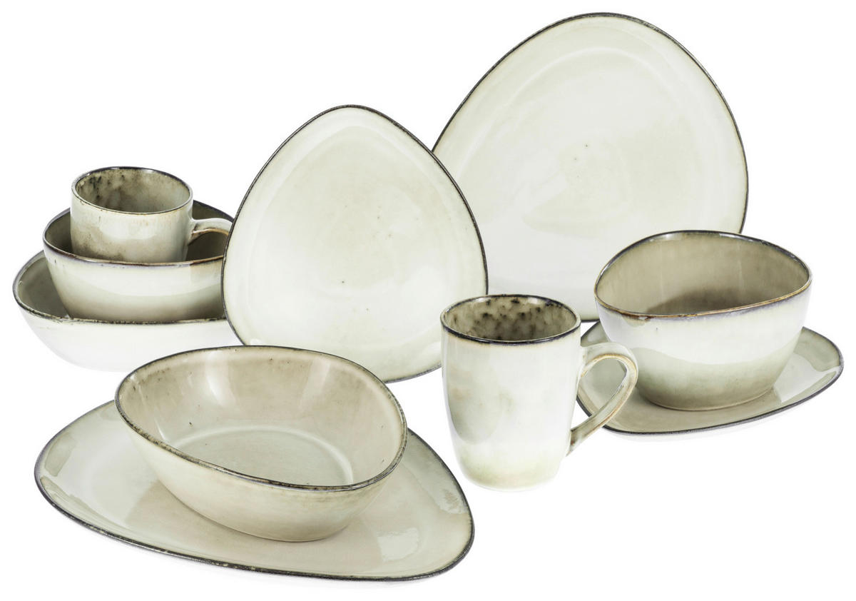 KOMPLETT SERVIS 10 delar  - sandfärgad, Trend, keramik (34/29,5/36cm) - Creatable