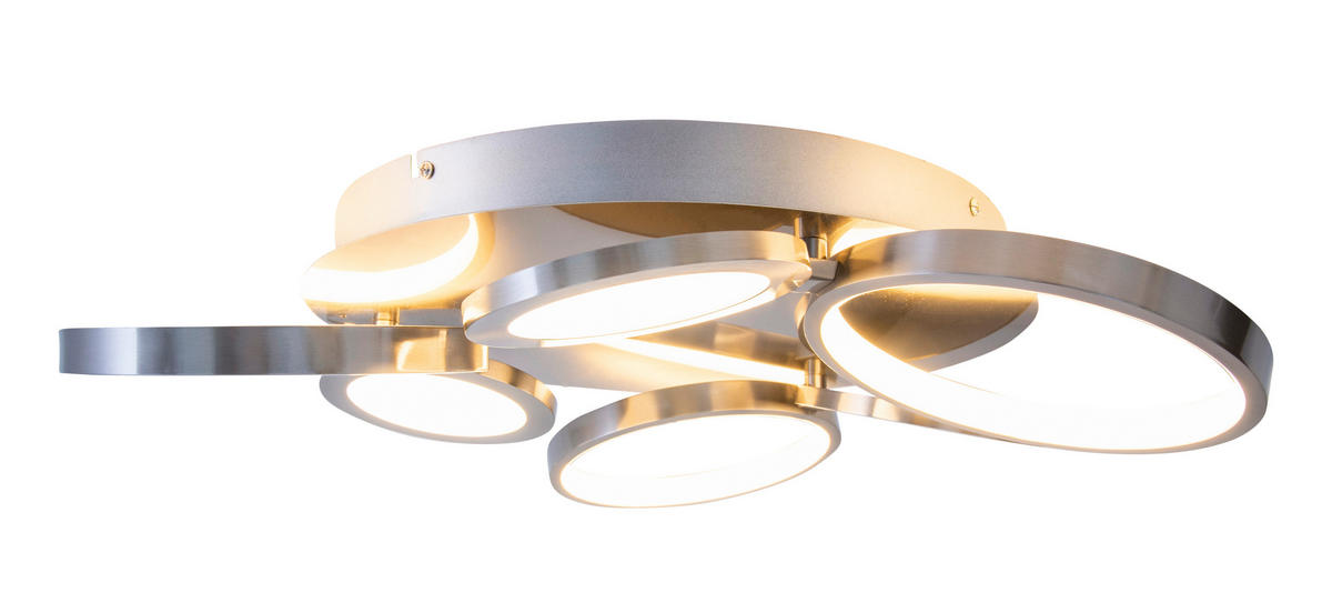 LED-DECKENLEUCHTE 56 cm  - Silberfarben, Design, Kunststoff/Metall (56cm) - Näve
