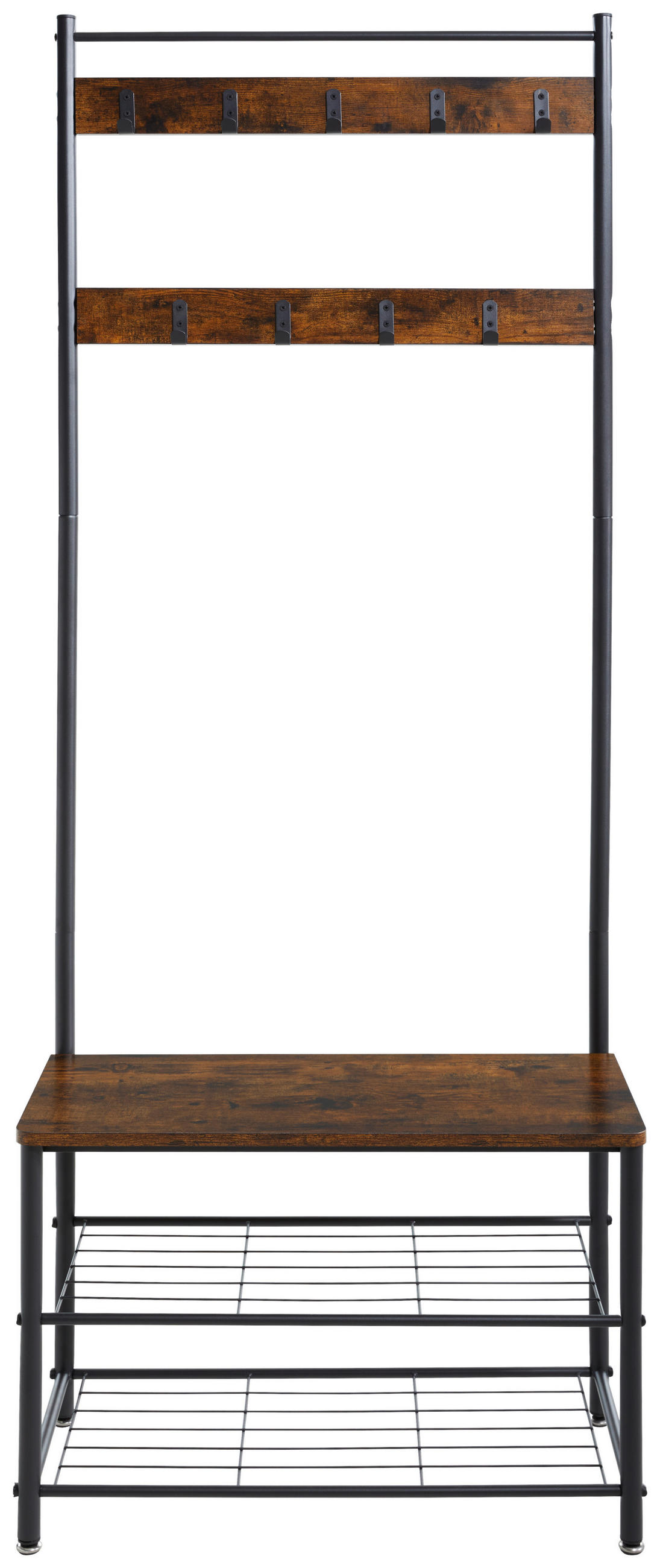 GARDEROBE Naturfarben, Schwarz - Schwarz/Naturfarben, Trend, Metall (70/176/32cm) - Carryhome