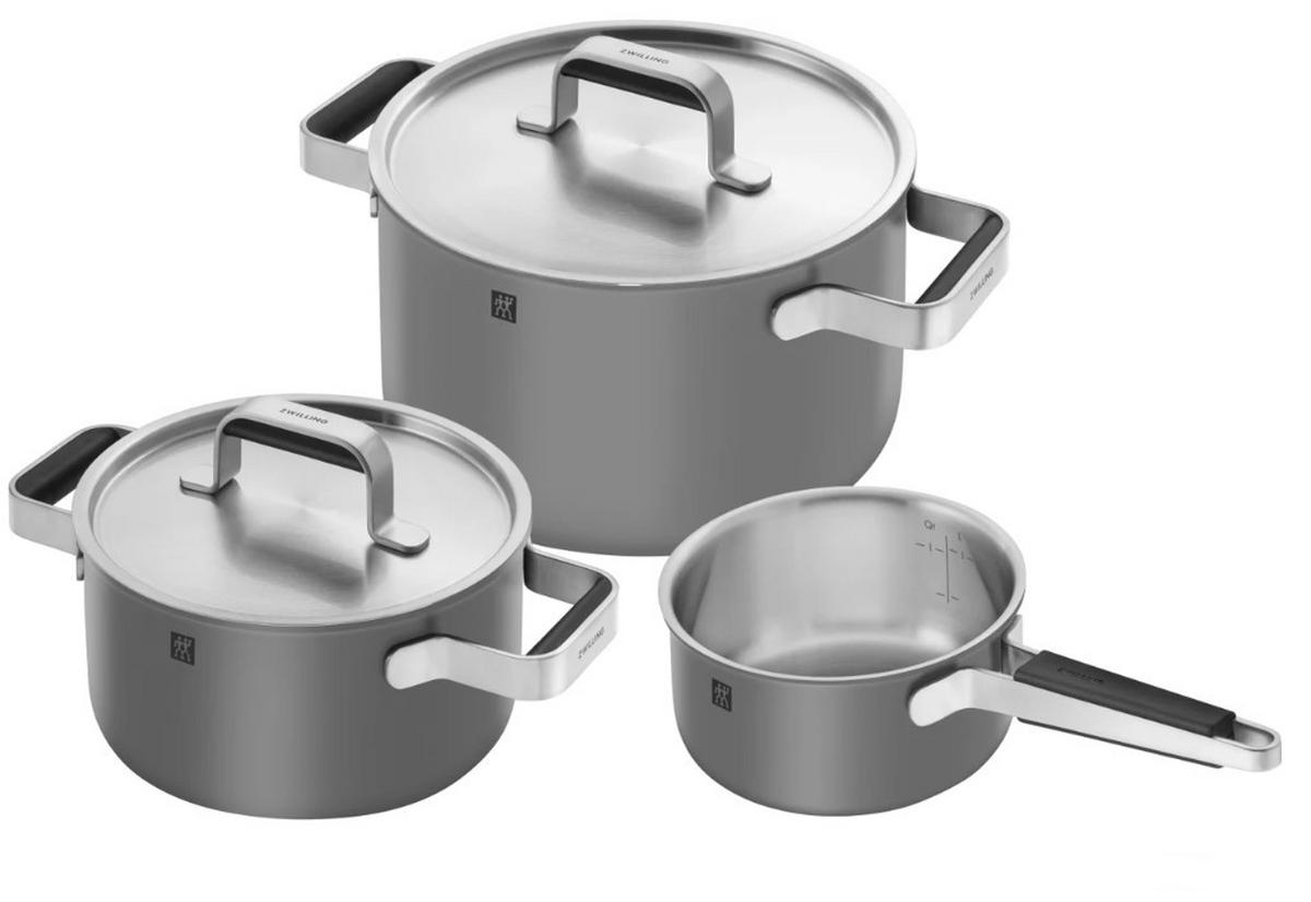GRYT- OCH KASTRULLSET 5 delar  - ljusgrå, metall/keramik - Zwilling
