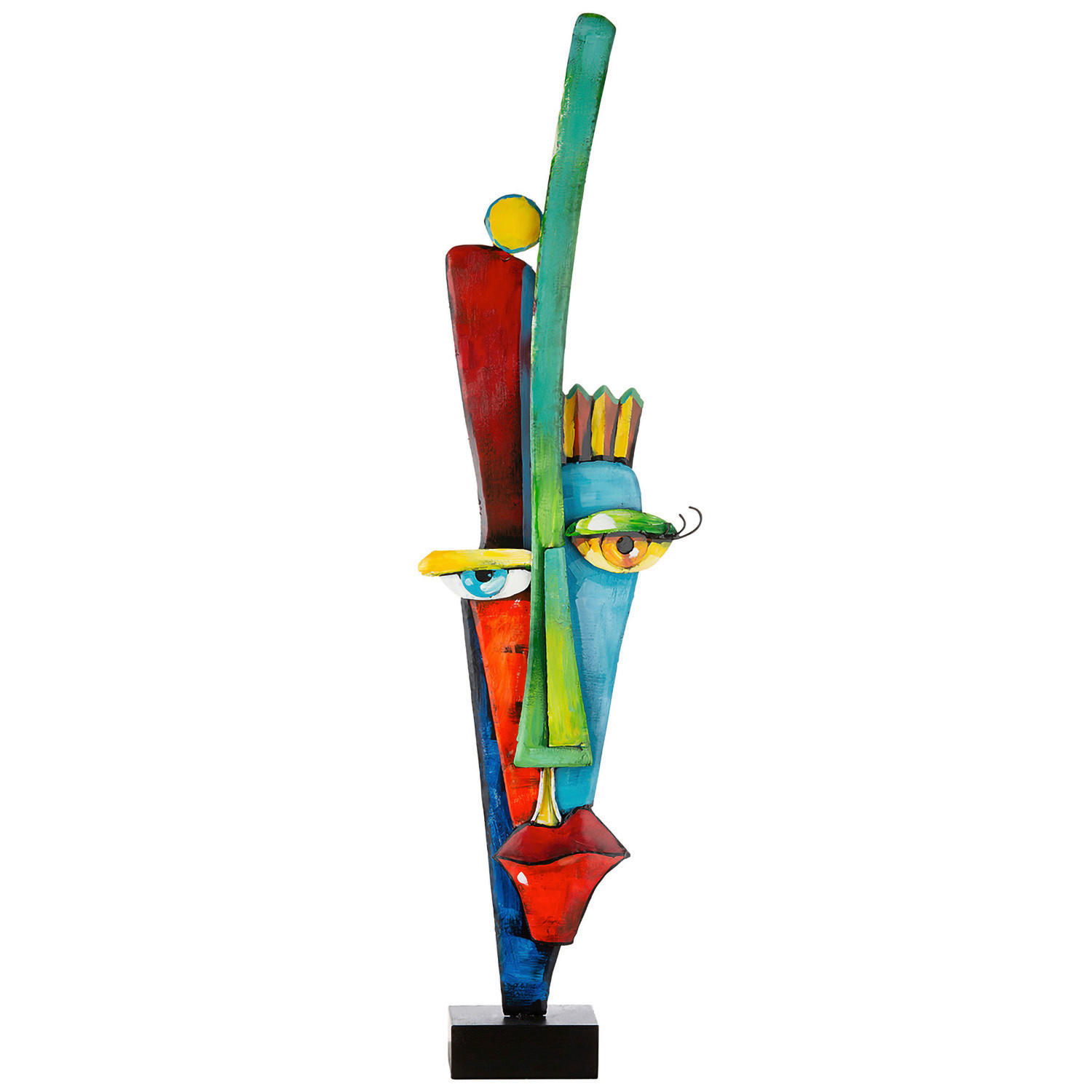 XXXLutz Skulptur Alta fronte Mehrfarbig 28x101 cm