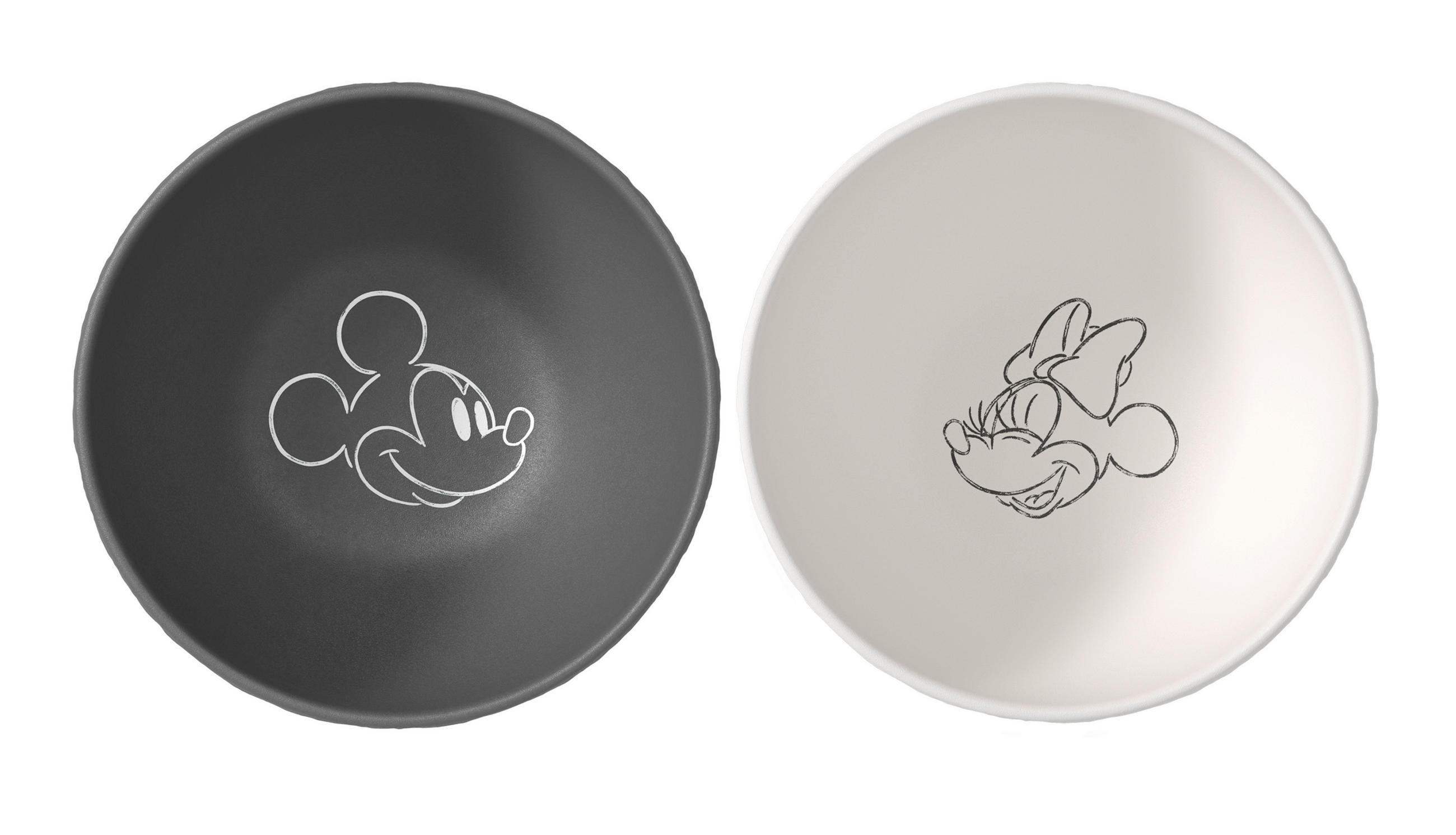 Villeroy & Boch Müslischalenset Manufacture Rock Mickey Schwarz, Weiß 7 cm