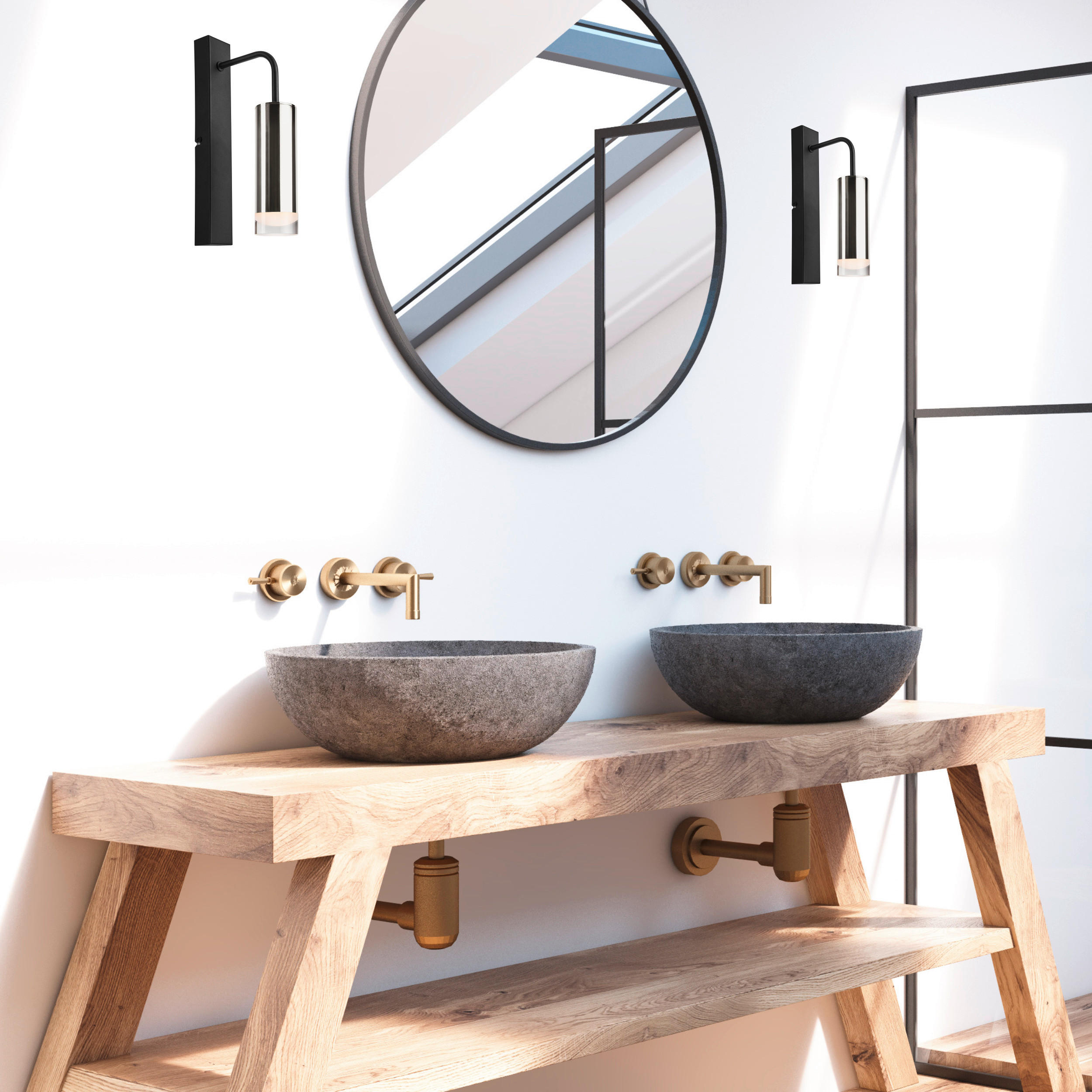 WANDLEUCHTE Diego 32/6/32 cm   - Chromfarben, Design, Metall (32/6/32cm)