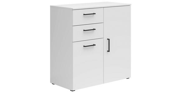 KOMMODE 80/83/40 cm in Weiß - Anthrazit/Schwarz, MODERN, Holzwerkstoff/Kunststoff (80/83/40cm) - Carryhome